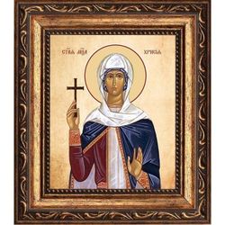 Хрисия Римская, мученица, дева. Икона на холсте.