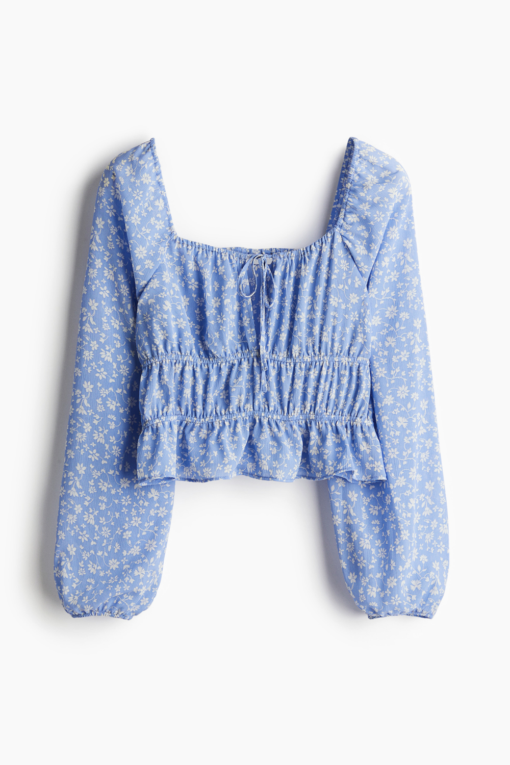 Укороченная блузка из жатой ткани - H&M