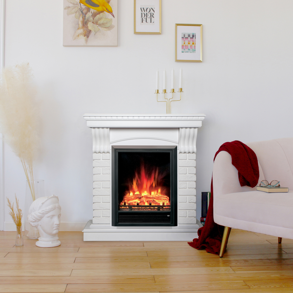Каминокомплект Real Flame Jazz WT с очагом Eugene