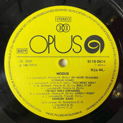 Винтажная виниловая пластинка LP Modus (Чехословакия 1981)