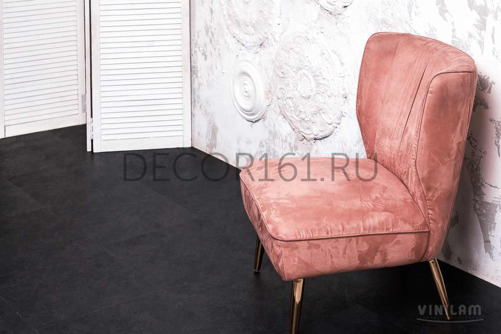 Виниловый ламинат VINILAM Сланцевый Чёрный 61607