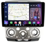 Магнитола для Ford Ranger 2, Mazda BT-50 2007-2011 (рамка серебро) - FarCar S500-TS20 монитор 9.5" 2K QLED на Android 14, Быстрейшая, CarPlay, 4G SIM-слот