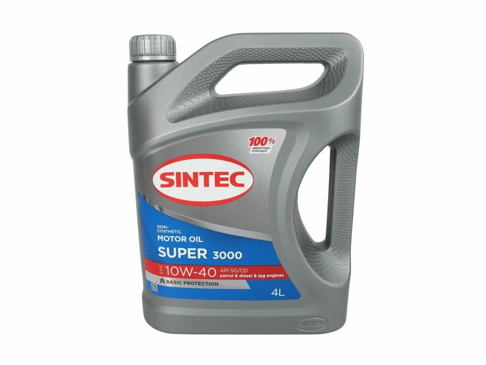 600240 Масло мотор. SINTEC SUPER 3000 SAE 10W40 4л