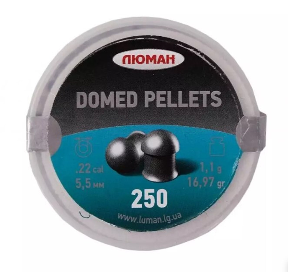 Пули пневматические Люман "Domed pellets" 1,1гр. 5,5мм (250шт.)
