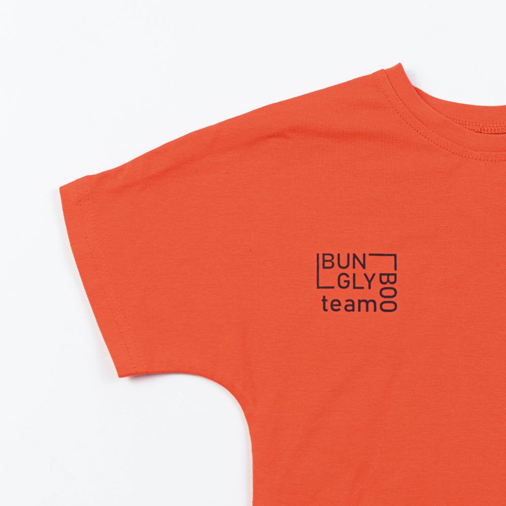 Платье-футболка оверсайз "Вb team" Яркий коралл
