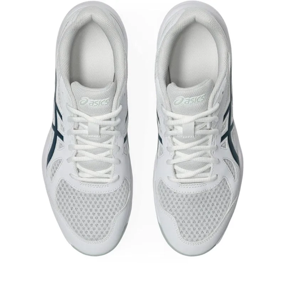 Мужские кроссовки для сквоша/бадминтона Asics Upcourt 6 - white/tranquil teal