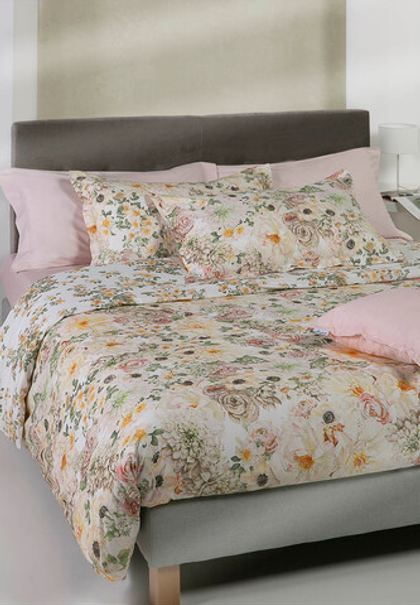Постельное белье 2 спальное евро Mirabello Sweet Bouquet бежевое
