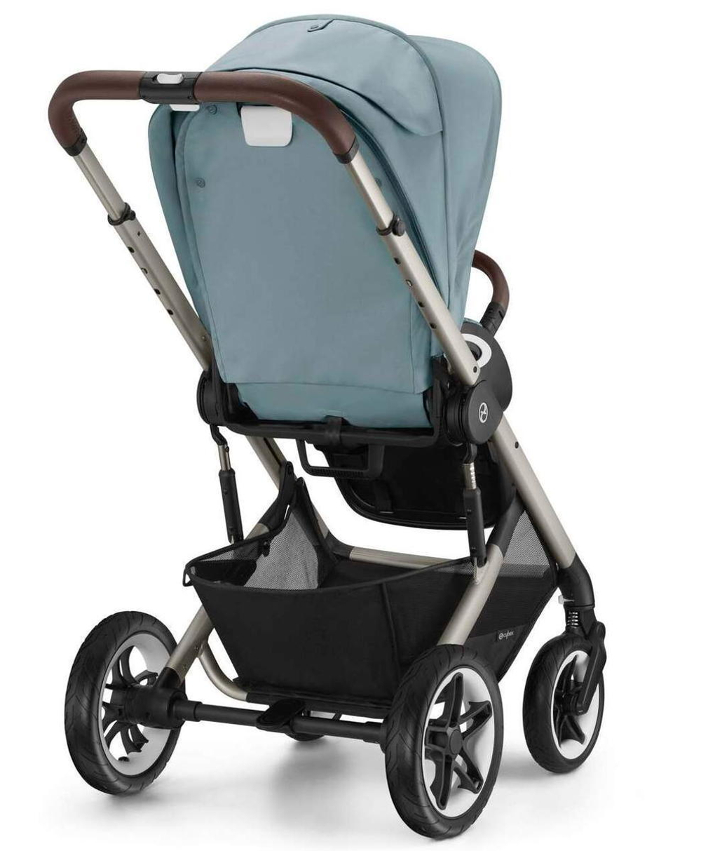 Коляска Cybex Talos S Lux TPE complete Aton S2 Lava Grey 3 в 1 Stormy Blue с дождевиками