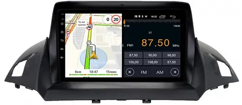 Магнитола для Ford Kuga 2011-2019 (рамка с зазорами) - Parafar PF362FHD на Android 13, CarPlay, 4G SIM-слот