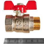 RBV-0004-2210220 ROMMER Кран шаровой, ВР/НР, ручка бабочка 3/4