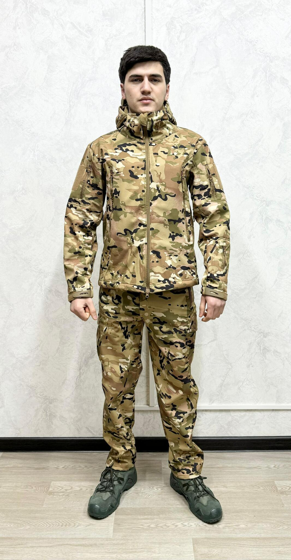Тактический камуфляжный костюм softshell