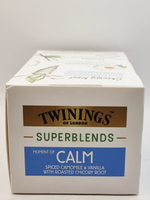 Чай травяной Twinings Superblends Calm успокаивающий (ромашка, специи, ниацин (витамин В3)) 18 пакетиков, 27 г (из Финляндии)