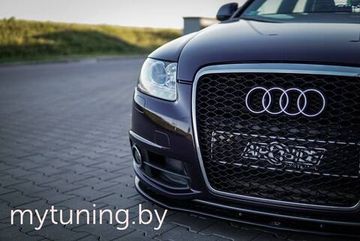 Сплиттер бампера переднего V.2 для AUDI A6 C6 S-Line (08-11)