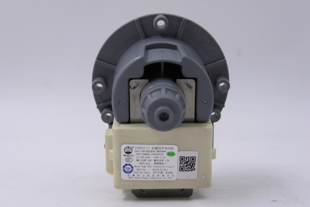 Сливной насос (помпа) PX2025-11 (30W, клеммы сдвоенные вперед) для стиральной машины