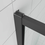 Душевая дверь Veconi Ottimo P20 B, 1200x1900, черный матовый, стекло матовое