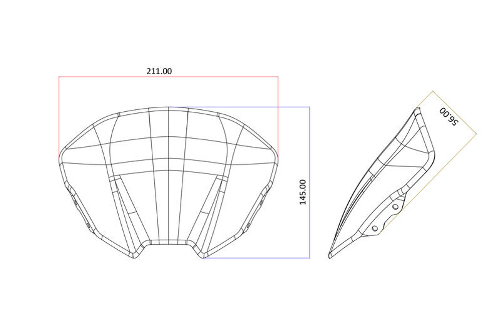 CNC Racing Ветровик карбоновый Ducati Streetfighter V4 (2025 - ) ZA221Y
