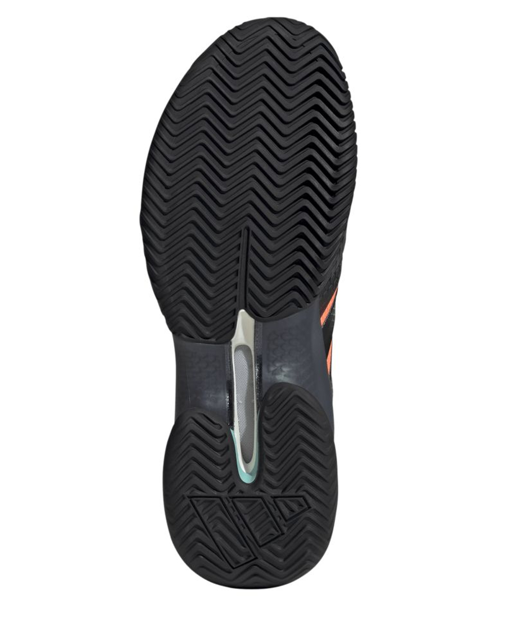 Мужские кроссовки теннисные Adidas Barricade 14 M - flash aqua/core black/lucid orange