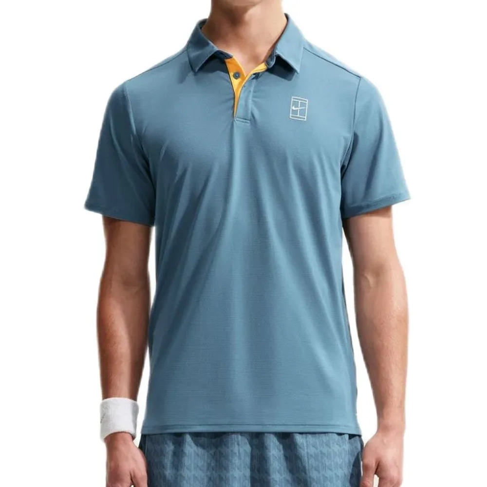 Теннисное поло Nike Court Advantage Dri-Fit Tennis - smokey blue/white