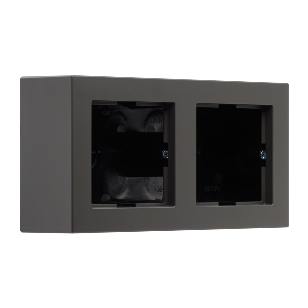 Коробка для накладного монтажа 2-местная LAVERO CLASSIC и LAVERO BAROCCO 1013502052, шоколад матовый