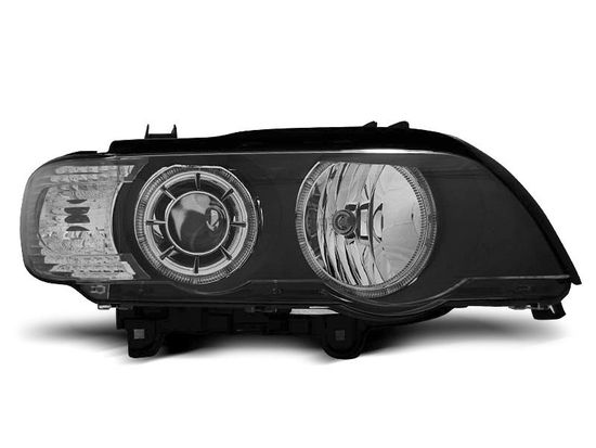 Передние фары angel eyes black XENON для BMW X5 E53