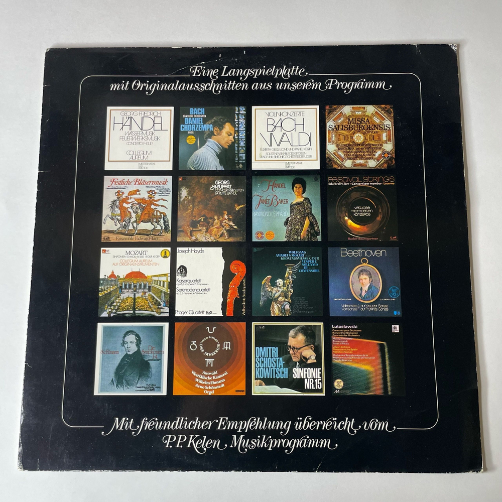 Винтажная виниловая пластинка LP Сборник Классической Музыки, Horproben Aus Dem P.P. Kelen Musikprogramm (Германия 1976)