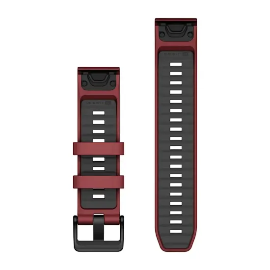 Ремешок Garmin Fenix QuickFit 22 мм, малиновый-графитовый силикон 010-13392-06