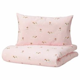 Комплект постельного белья IKEA DROMSLOTT (ДРЕМСЛОТТ), Детский, Розовый, 110x125, 35x55 см