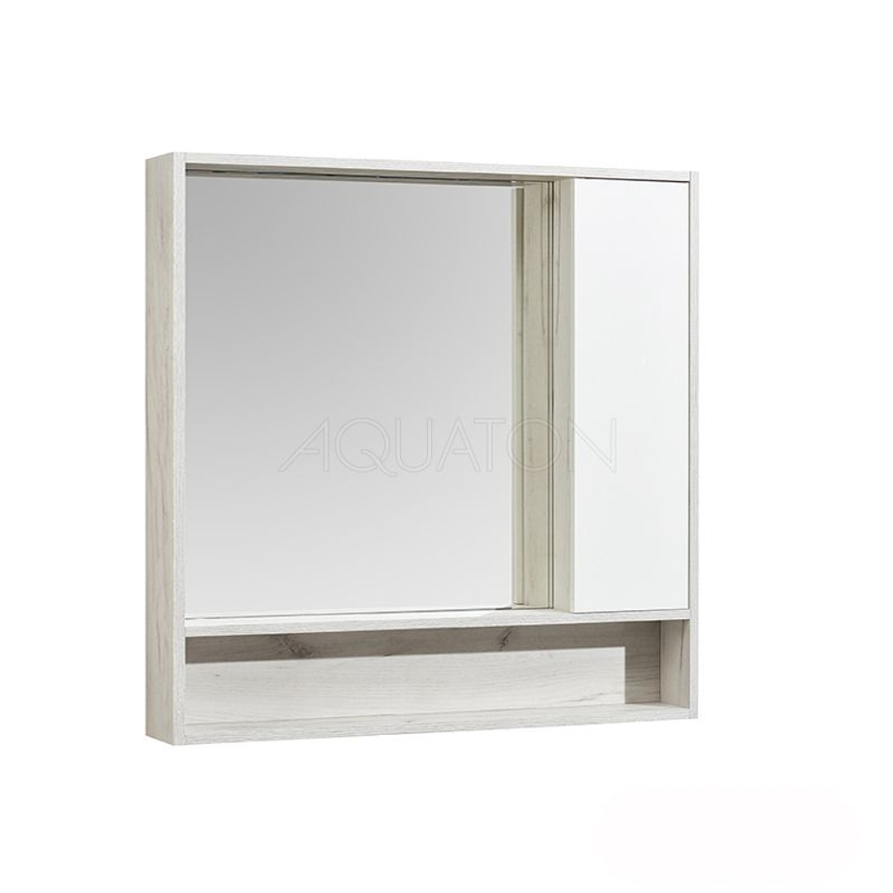 Зеркало-шкаф AQUATON Флай 100 белый, дуб крафт (1A237802FAX10)