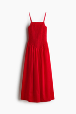 Платье макси со сборками и юбкой клёш - H&M