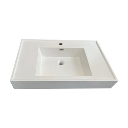 XLP2-100W Раковина каменная 100*50*12 см. белый