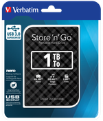 Внешний накопитель Verbatim Store 'n' Go 2.5" HDD 1TB, USB 3.0 black
