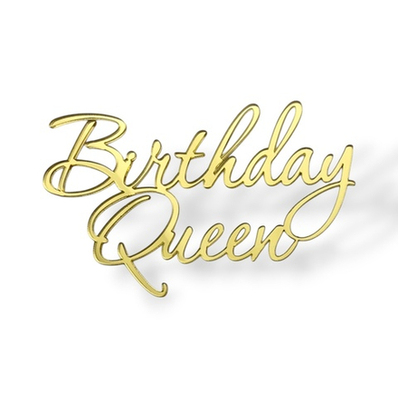 Топпер На Торец "Birthday Queen" 10см ТН6224 акрил