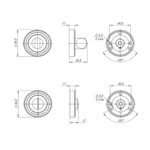 Ручка поворотная BK6 ML SN/CP-3 матовый никель/хром