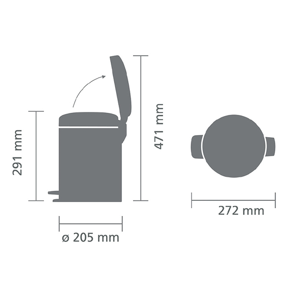 Мусорный бак с педалью 5л Brabantia NewIcon зеленый