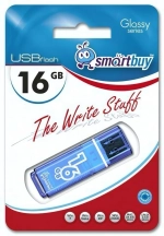 Флешка 16-GB SMART-BUY Glossy USB 2.0 голубой/зелёный