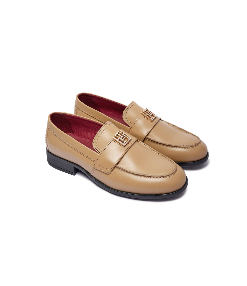 Кожаные лоферы Tommy Hilfiger - бежевый(FW0FW07961)