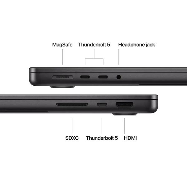 Ноутбук Apple MacBook Pro 14" 2024 MX2H3LL/A (M4 Pro 12C CPU, 16C GPU, RAM 24 ГБ, SSD 512 ГБ), черный космос