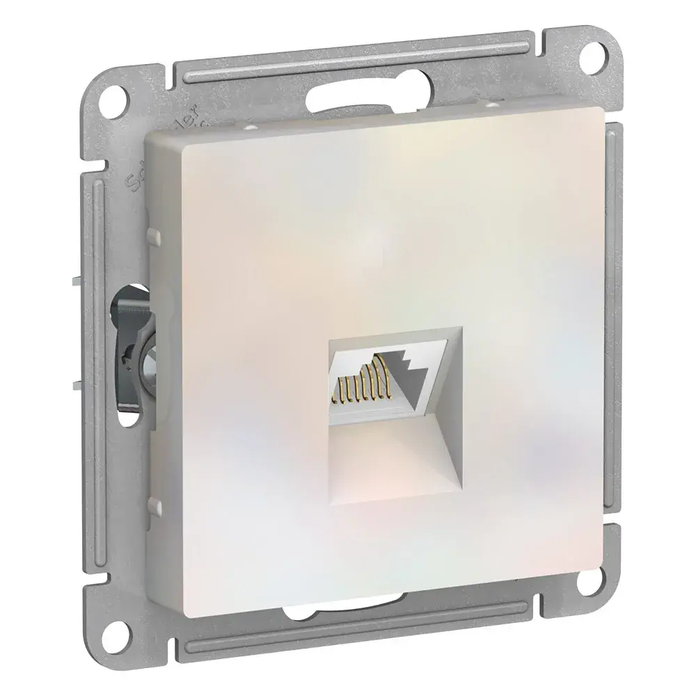 ATLASDESIGN РОЗЕТКА компьютерная RJ45 кат. 5e, механизм, ЖЕМЧУГ