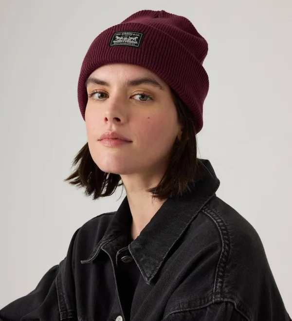 Шапка LEVI'S WOMEN'S BACKPATCH BEANIE CHOCOLATE TRUFF