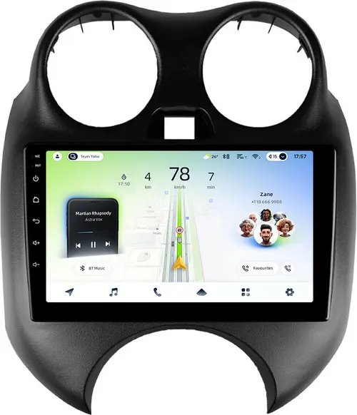 Магнитола для Nissan March K13 2010-2013 - Teyes CC4L-DTS монитор 9" IPS, Android 14, Быстрая, Snapdragon 662, CarPlay, 4G SIM-слот
