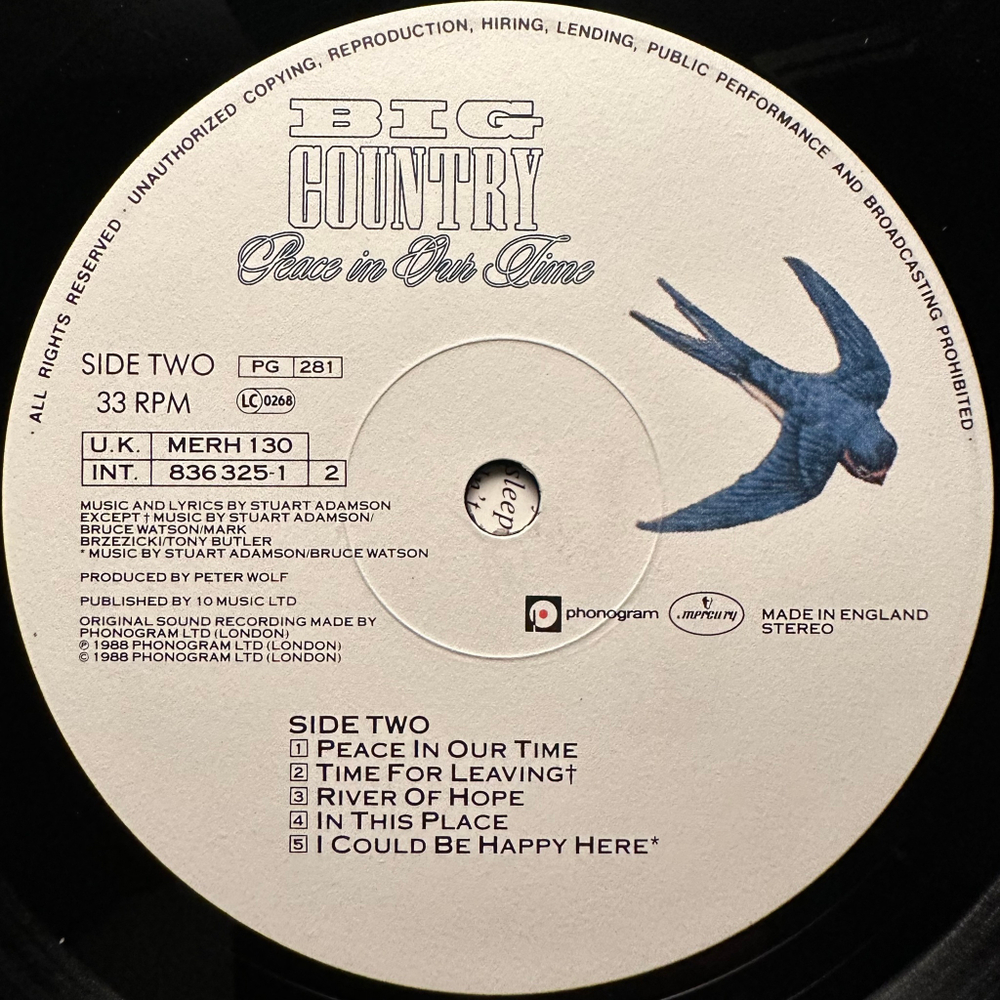 Big Country - The Seer (Голландия 1986г.)