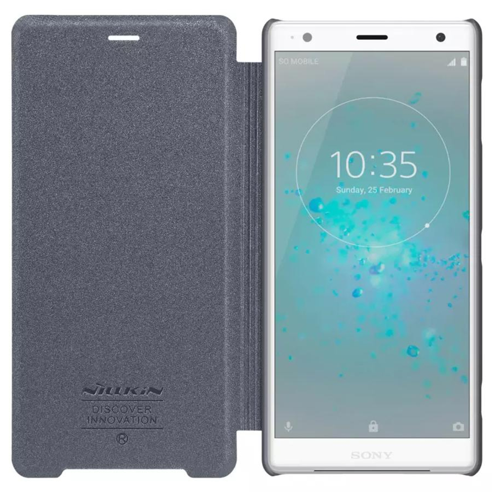 Кожаный чехол-книжка Nillkin Sparkle Series New Leather case для Sony Xperia XZ2