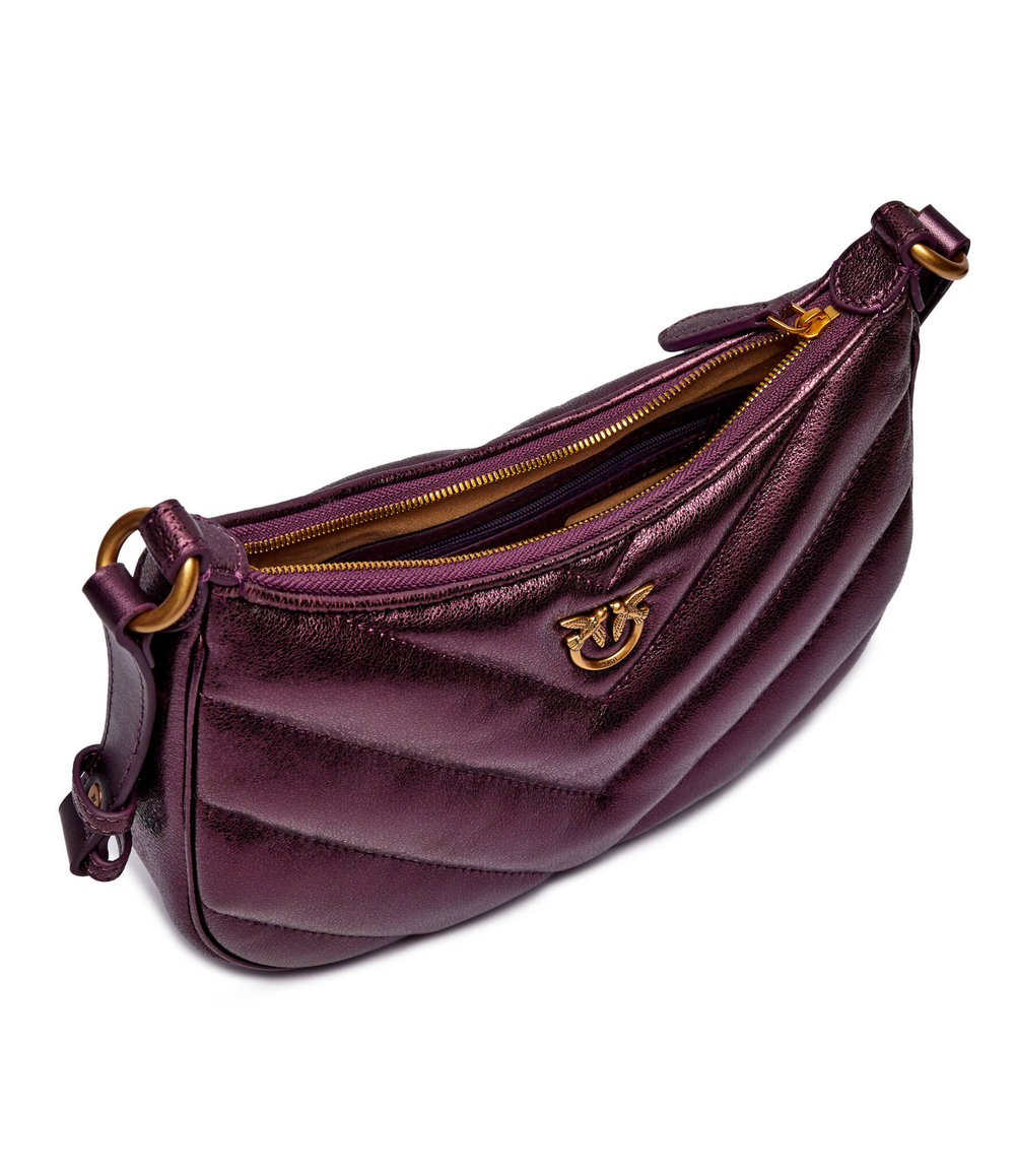 Кожаная сумка хобо HALF MOON MINI Pinko - фиолетовый(102790 A1RO)