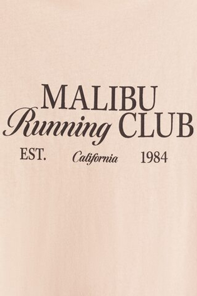 Футболка с принтом — Персиковый/Malibu Running Club - H&M
