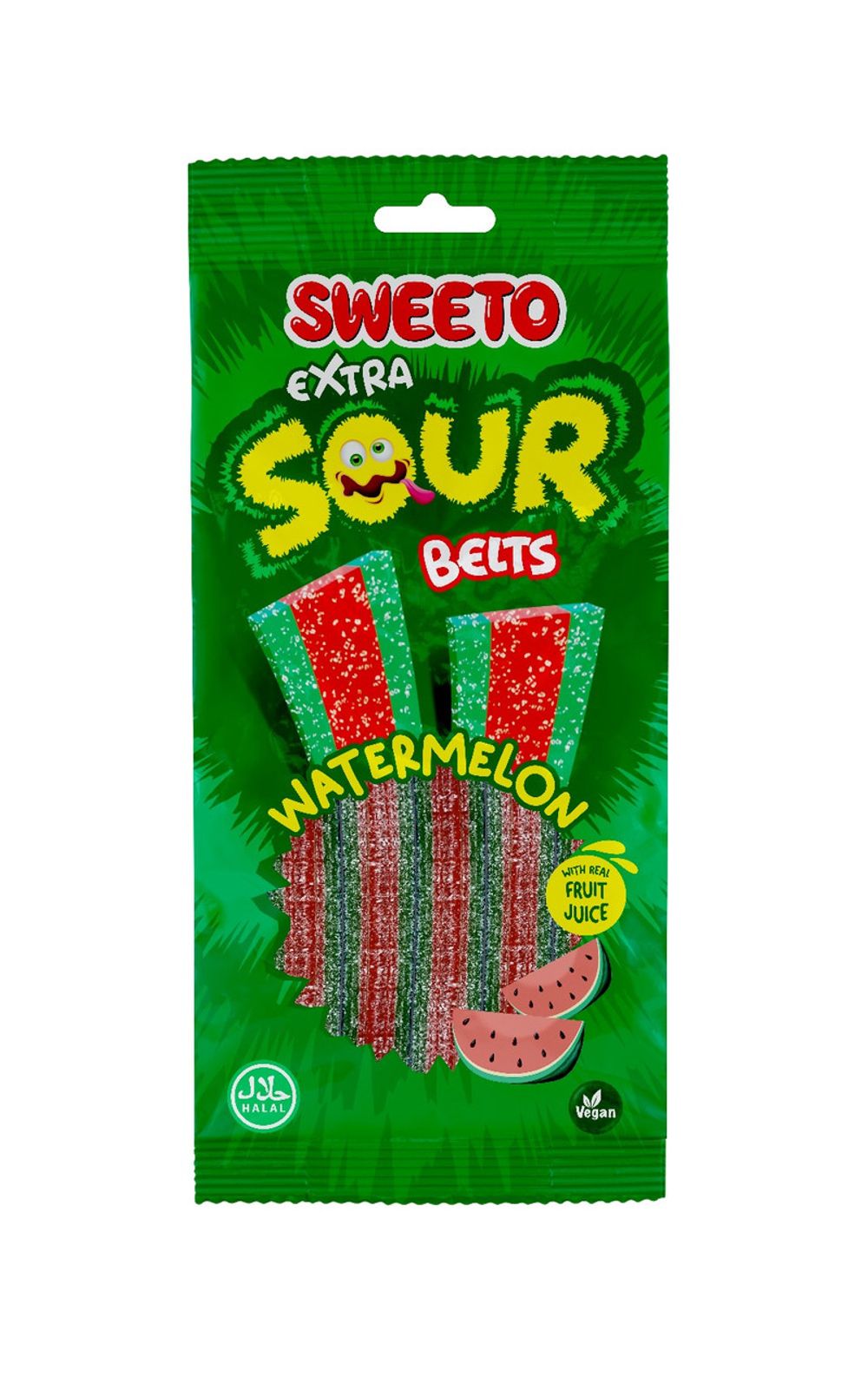 Мармелад жев SWEETO  Супер Кислый Ремешок Арбуз  75гр