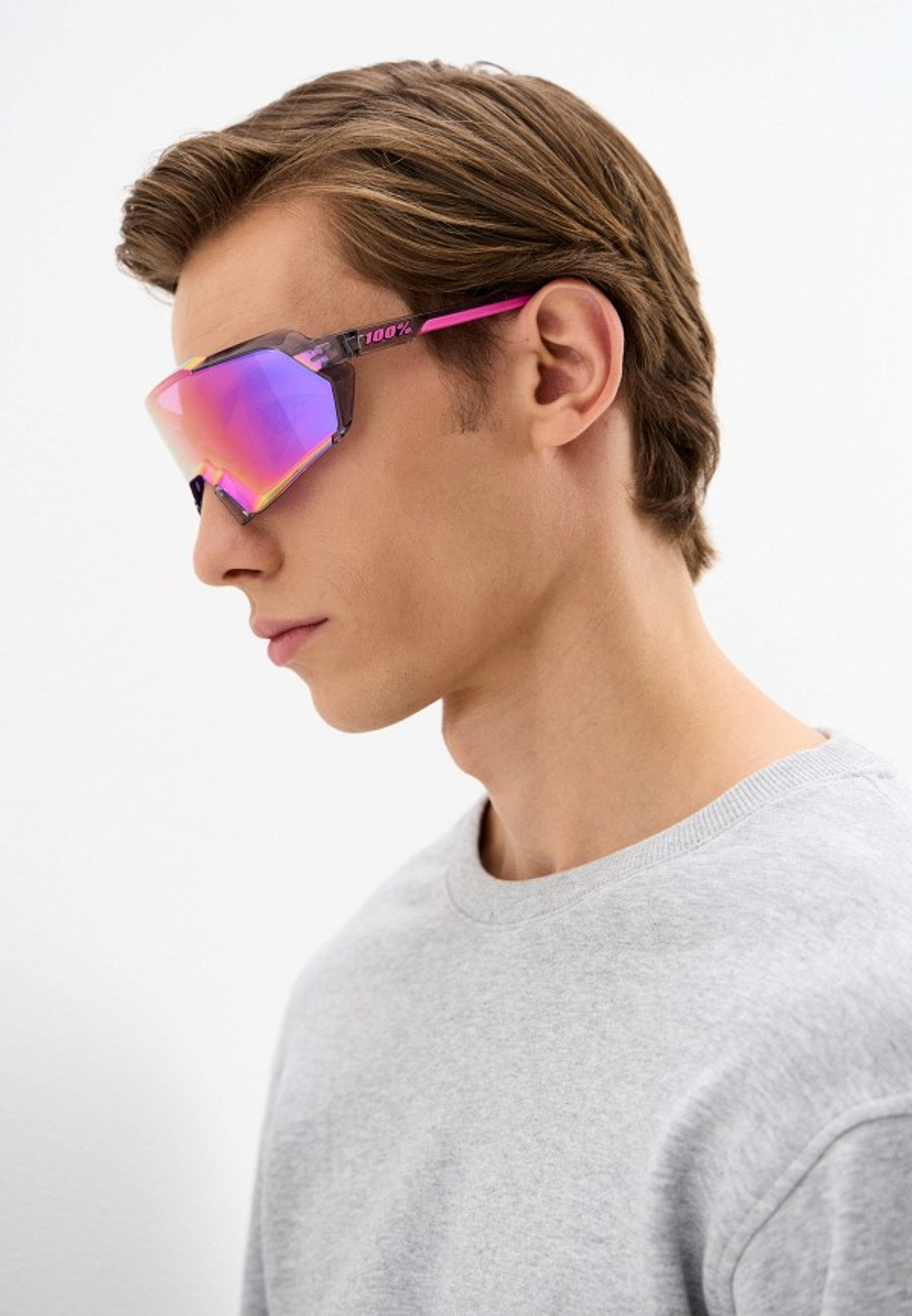Спортивные очки 100% Korbin / Polished Translucent Grey / Purple Multilayer Mirror