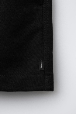 ZARA ОДНОТОННЫЕ ШОРТЫ, ЧЕРНЫЙ