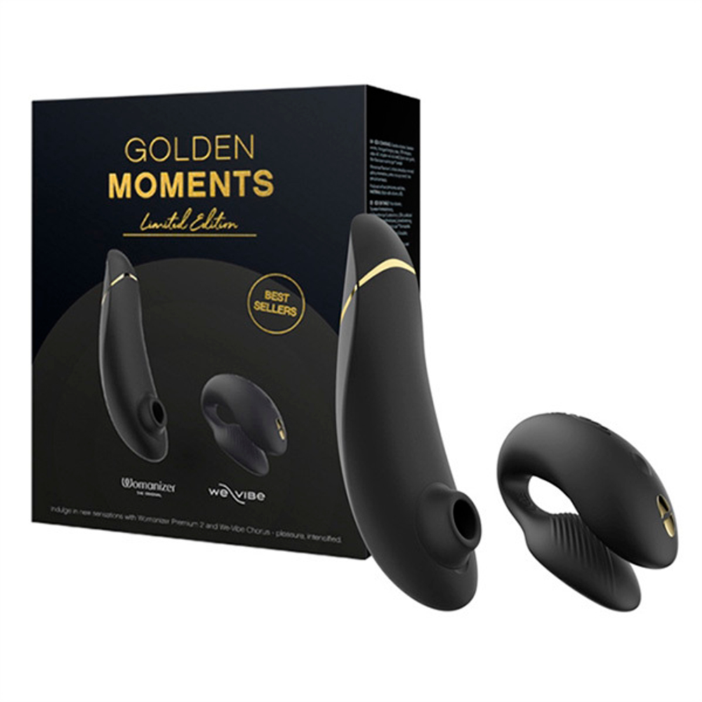 Набор для пар Golden Moments Limited Edition: Womanizer Premium 2 + We-Vibe Chorus