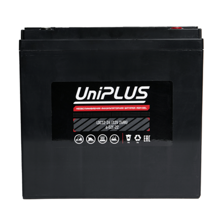 Тяговый аккумулятор LEOCH UniPLUS LDC12-26-DT (26Ач/12В) AGM-GEL