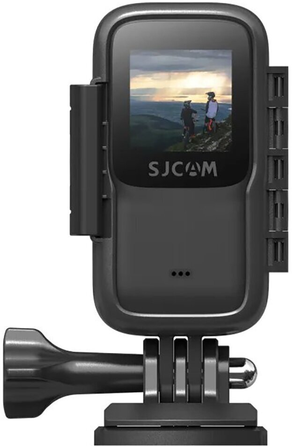 Экшн камера SJCam C200 черная с креплением, цифровым стабилизатором, водонепроницаемая 4K Ultra HD на шлем, голову, грудь, велосипед